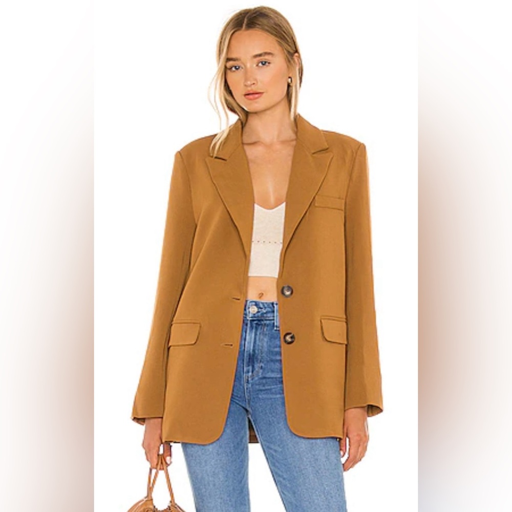 ASTR The Label Boyfriend Blazer in Camel
